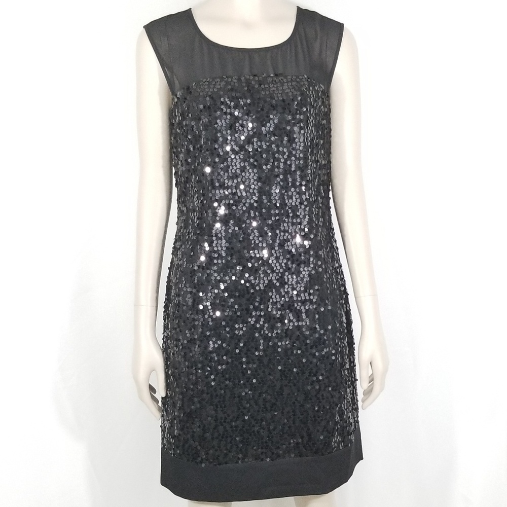 Women's Sequin Dress Max & Cleo 8 Lined Sheer Top